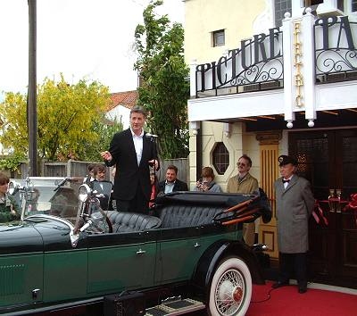 Michael Palin speaks from the 1925 Locomobile